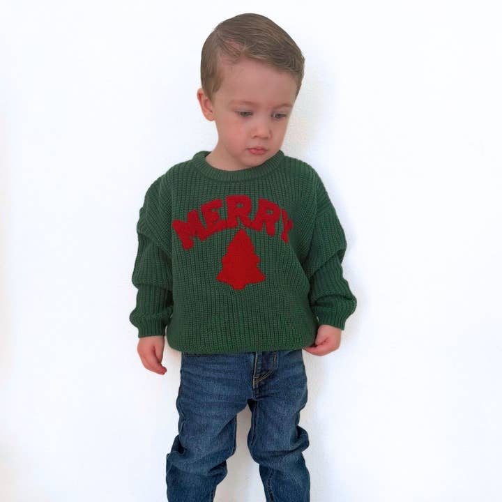 Sweet Wink - Wholesale Knit Sweater - Kids - Merry Patch Christmas Knit Sweater - Boys Clothing - Holiday5