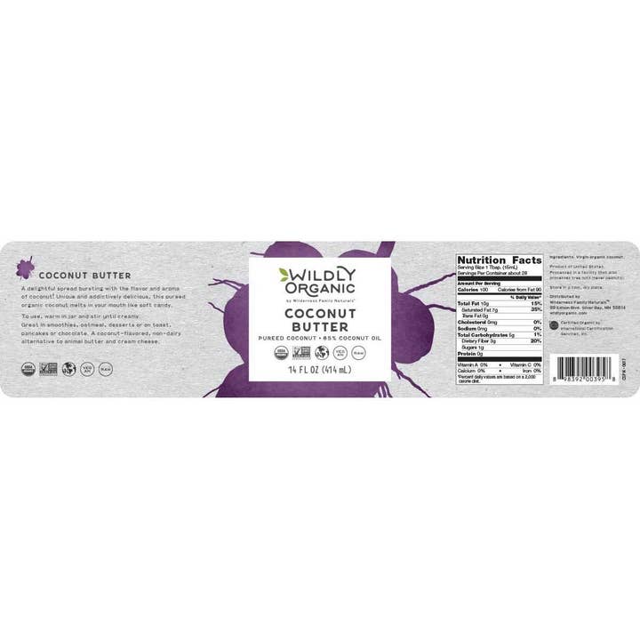 Wildly Organic - Wholesale Nut Butter - Organic Coconut Butter Spread