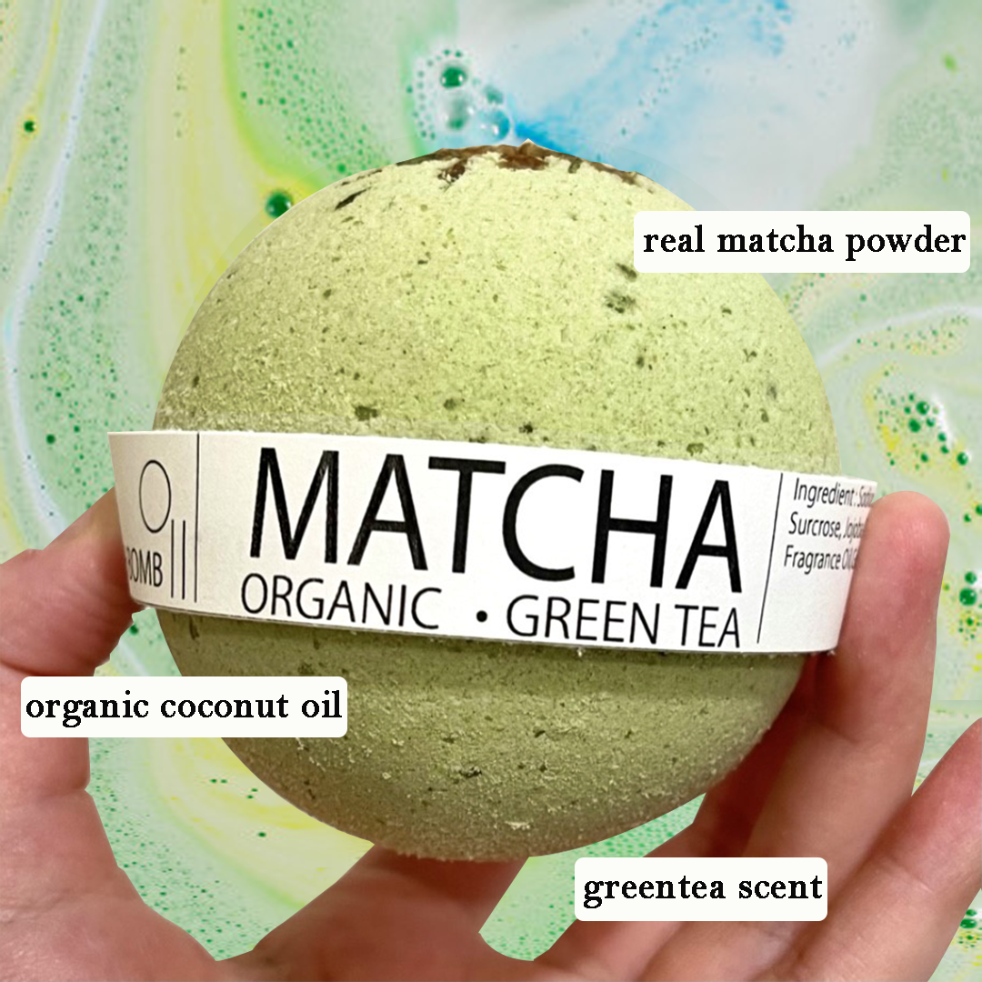 Pure Drop - Wholesale Bath bomb/fizz - Organic Matcha Greentea Large Bath Bomb - 8oz2