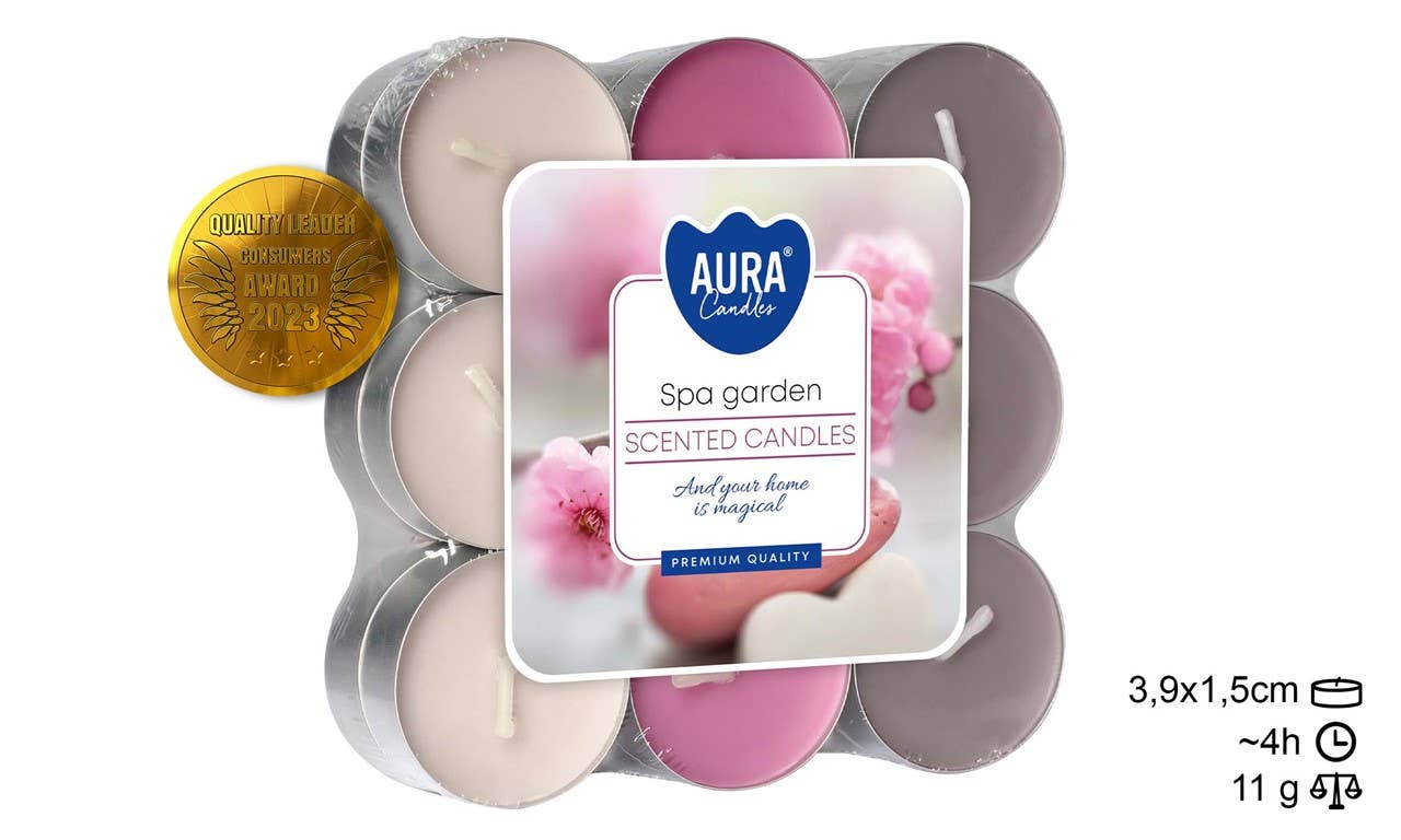 Esoterica Arte - Venta al por mayor Velas pequeñas - Candles Tea Light 18 Garden Spa (6 unidades)0