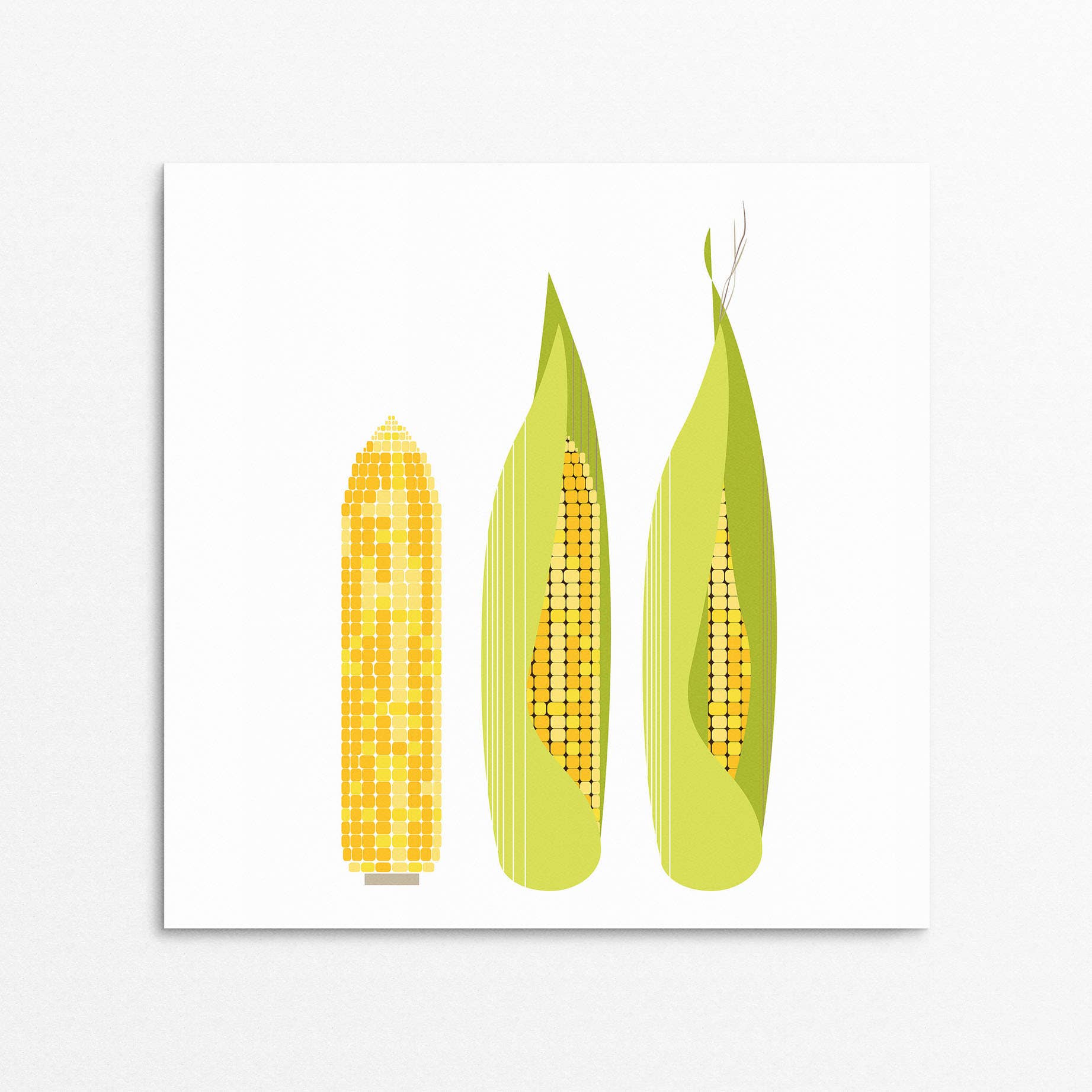 Rachel Hunt Illustration – wholesale Everyday greeting card – 'Sweetcorn'  Foodie Greetings card0