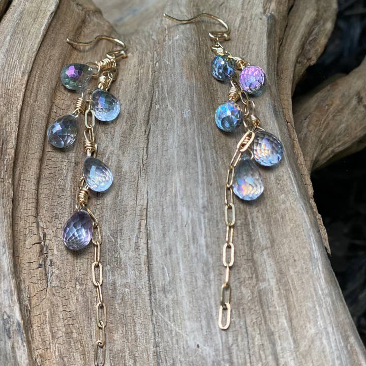 Mystic Topaz Duster Earrings for wholesale by Beshea Beshea