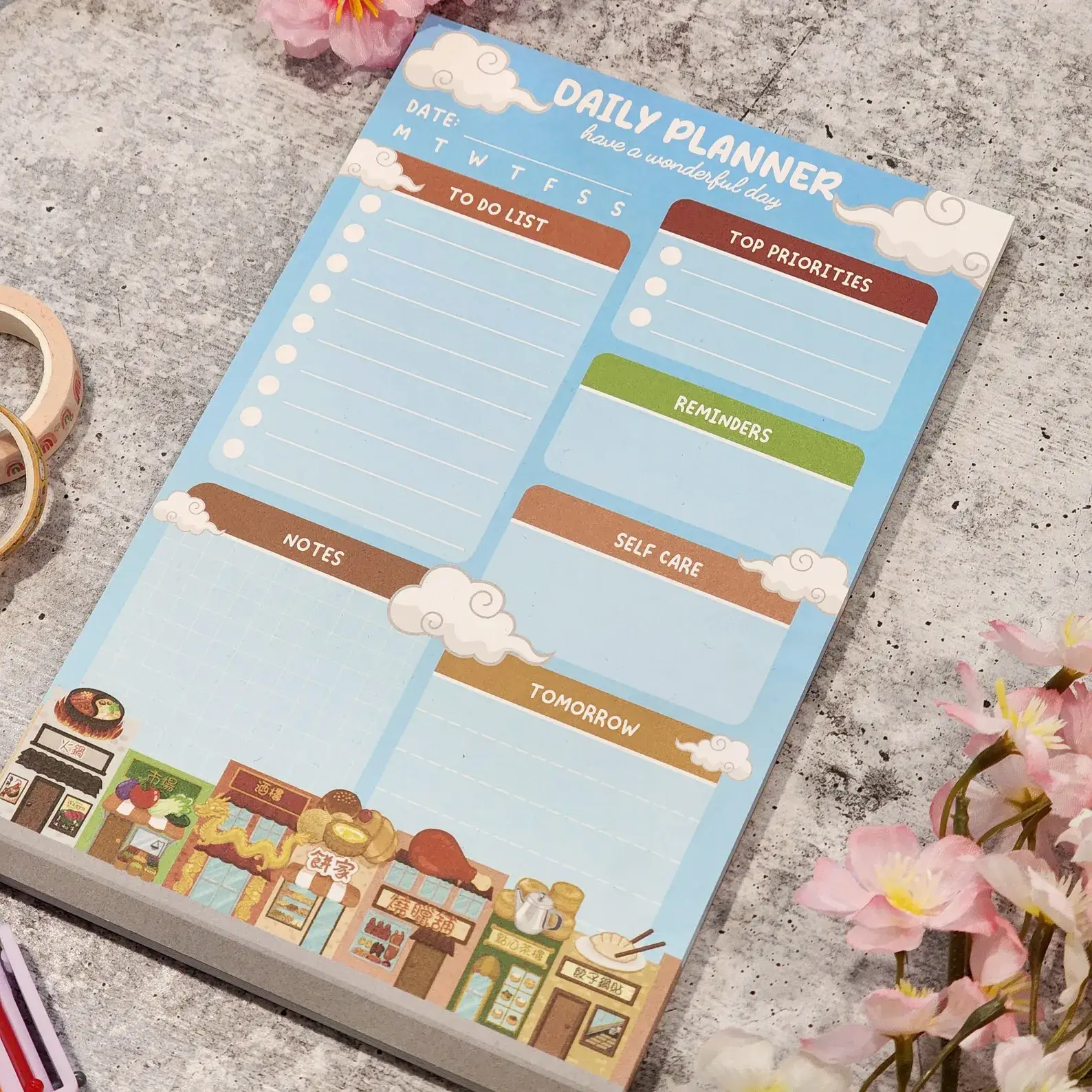 Muijistudio – wholesale Planner – Chinatown Foodie Daily Planner, Chinese Food, Asian foodie1