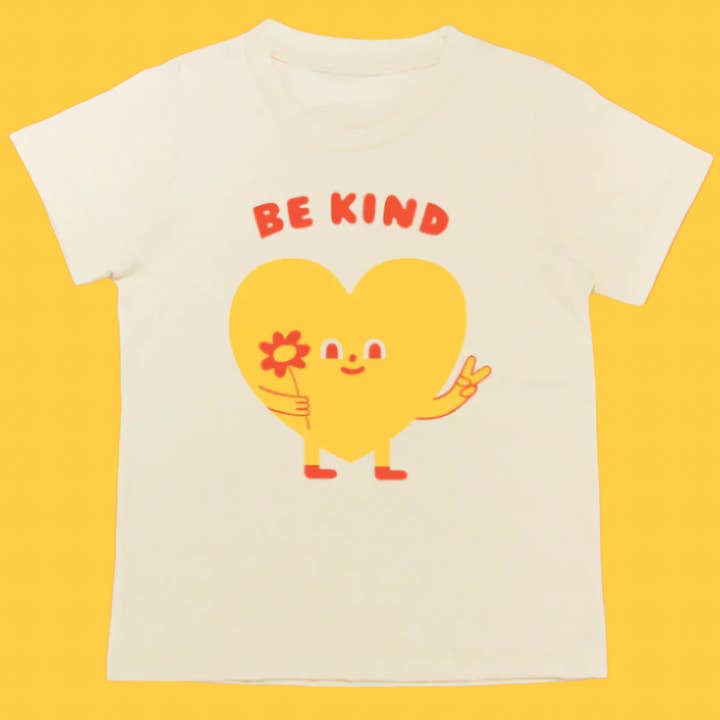 Suzy Ultman X Mochi Kids Be Kind Adult Tee for wholesale by Mochi Kids