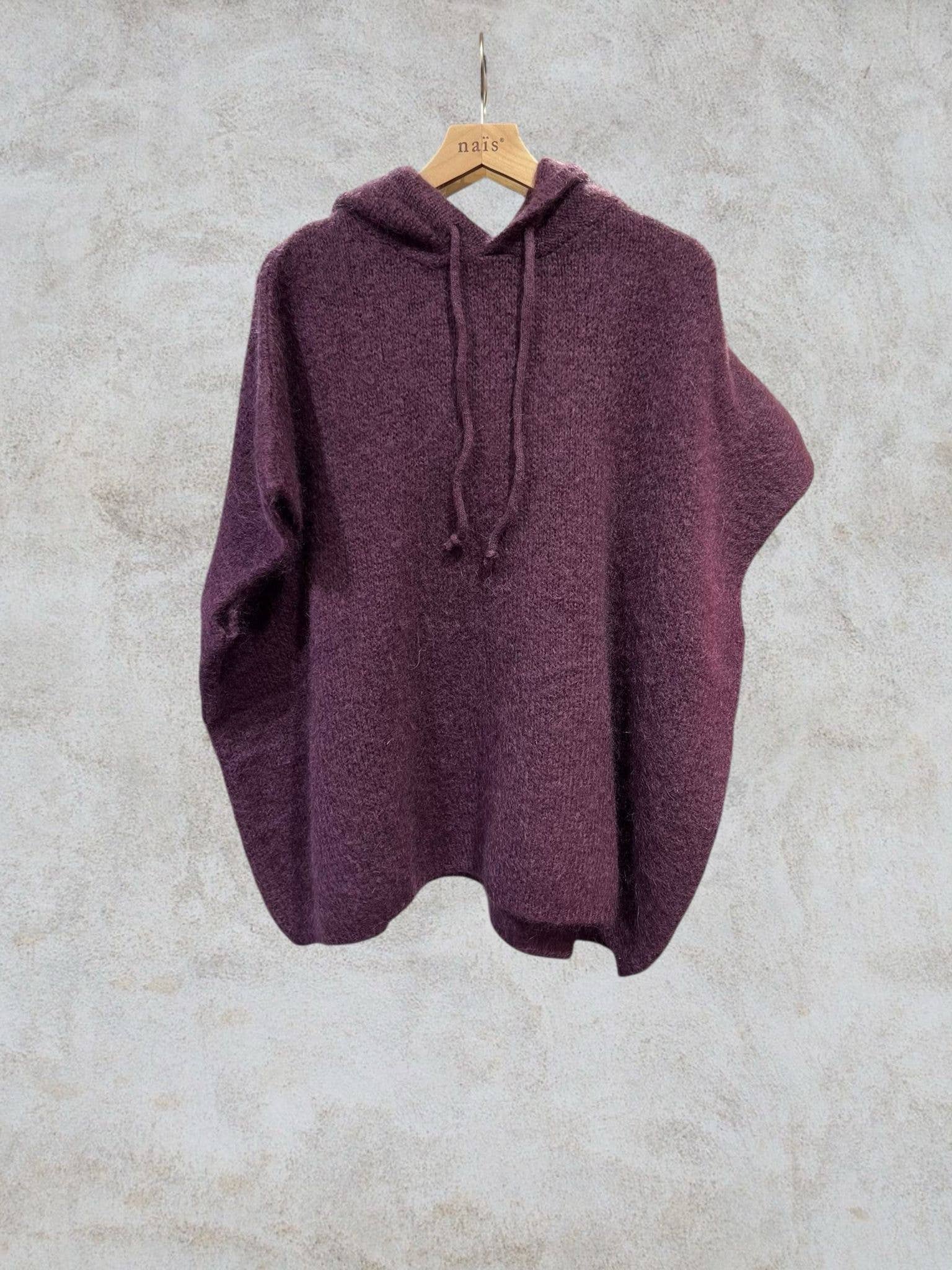 NAÏS PARIS - Wholesale Poncho - Women's - Mohair and wool hooded poncho sweater12