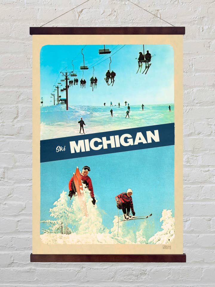 ski Michigan, postcard for wholesale by Home Port Supply Co.
