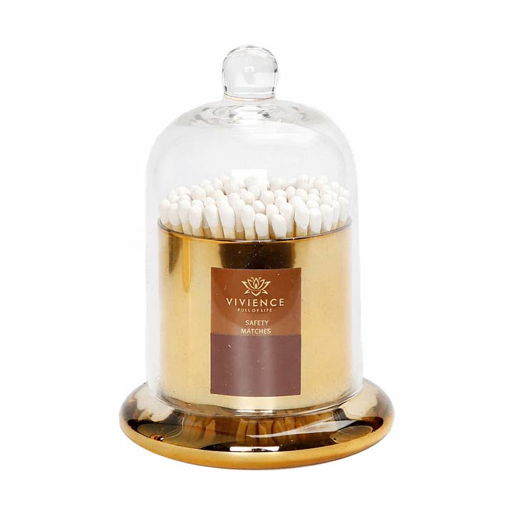 Frasco para Cerillas con Base Dorada/ Ahumada para venta al por mayor de VIVIENCE