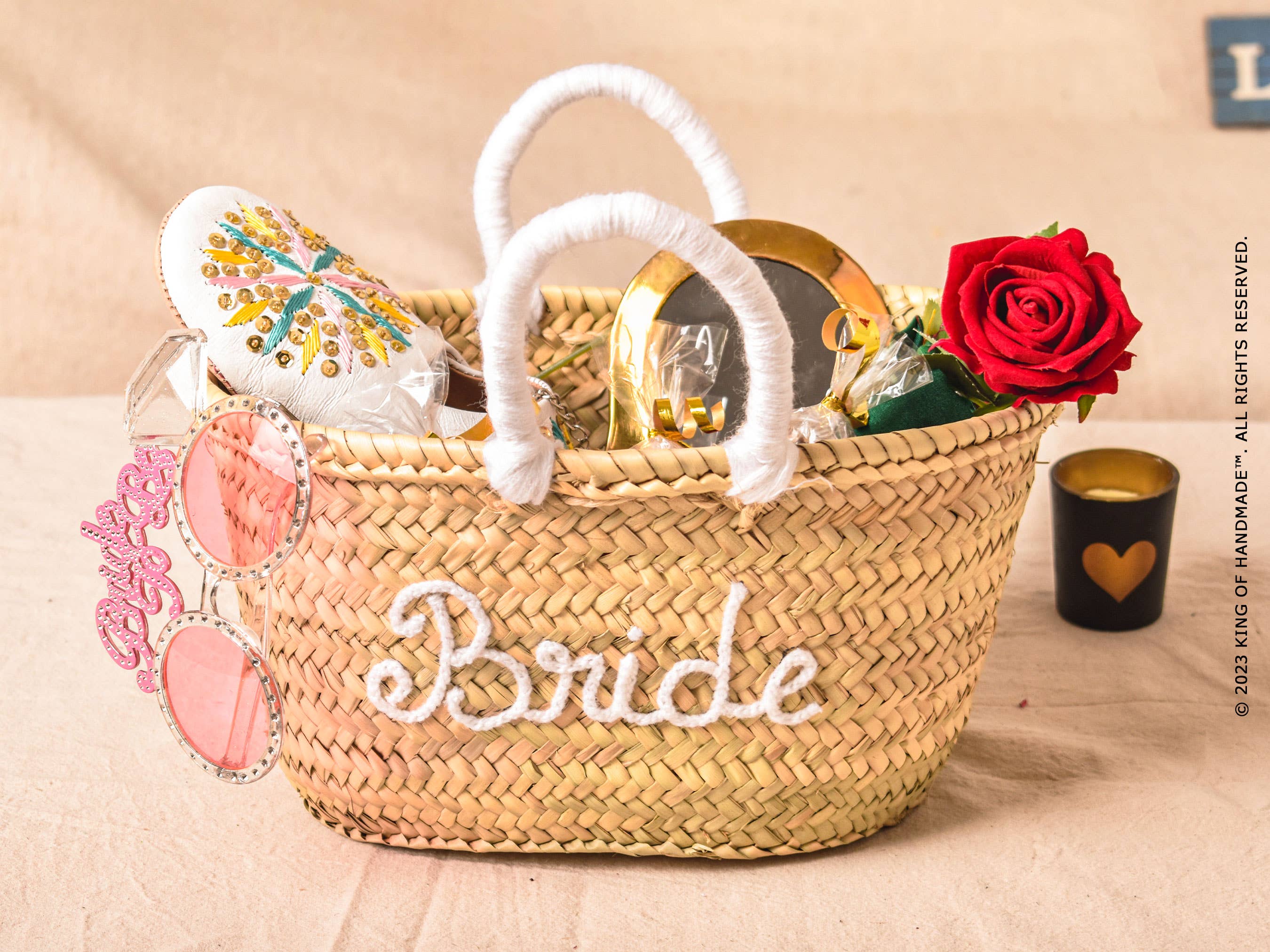 King Of Handmade - Wholesale Beach Bag - Custom embroidered Medium handbags For Bride, Bridal party7