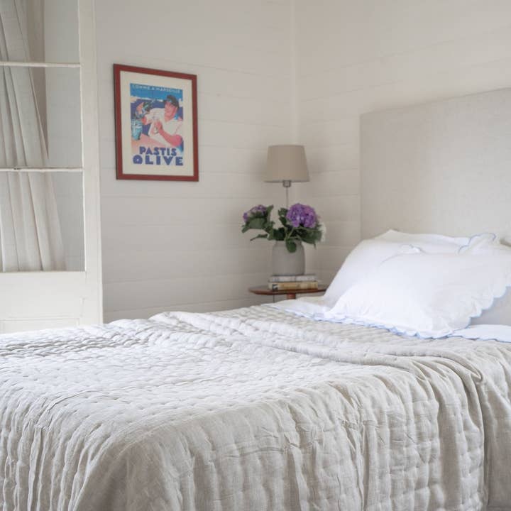 Bask Hemstitched Natural Linen Quilt and other Purchase Wholesale natural fabric. Free Returns & Net 60 Terms on Faire trending on Faire.