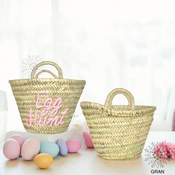 Gran Wholesale - Wholesale Basket - Happy easter basket, Easter Gift Bag, Monogram Easter Straw6