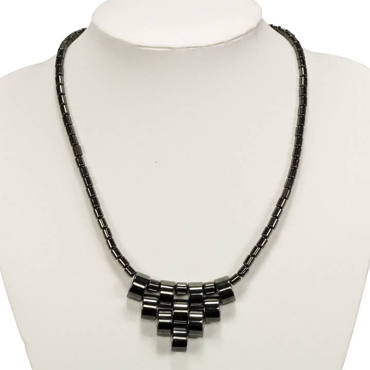 Hematite Necklace Crescent Moon for wholesale by EHAWA