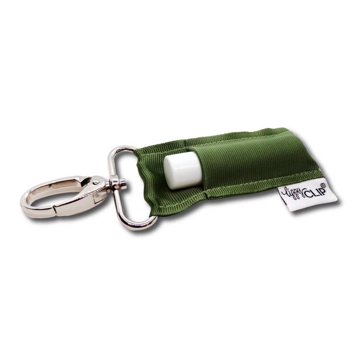 LippyClip Lip Balm Holder - Wholesale Lip Balm Case/Holder - CLASSIC: Olive LippyClip® Lip Balm Holder for Chapstick