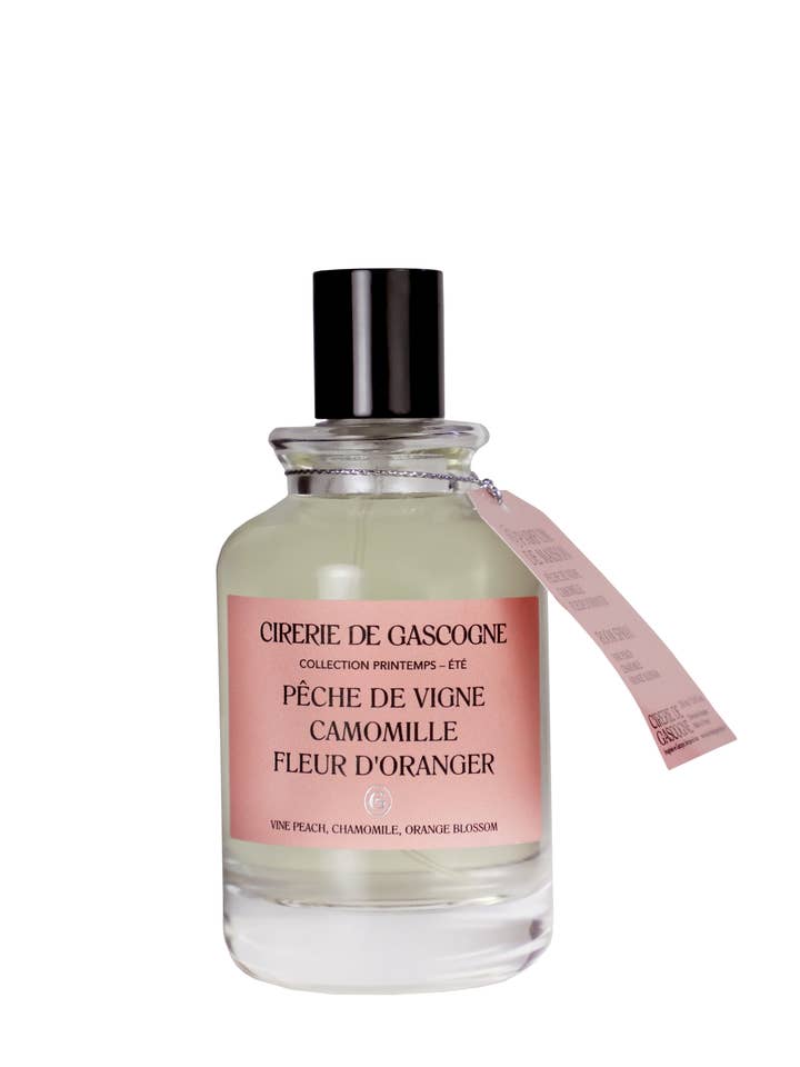 Spray para ambiente Pêche de vigne Camomille Fleur d'oranger por atacado de CIRERIE DE GASCOGNE