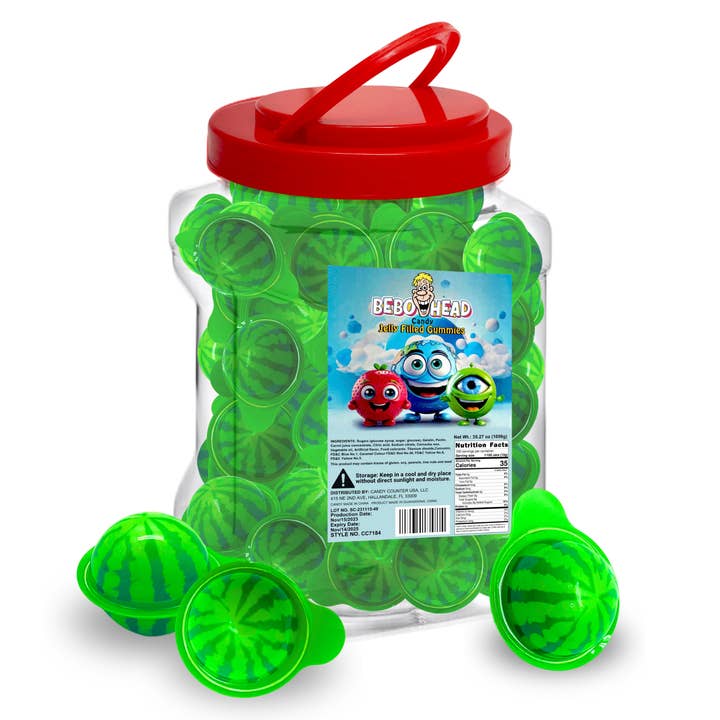 Watermelon: Jelly-Filled Popping Gummy Balls for wholesale by Dare Online LLC