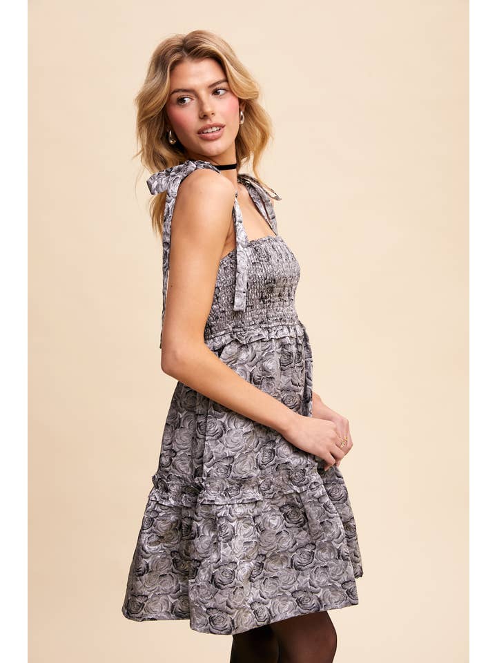 Listicle - Vente Robe – femme - Robe Mini à Bretelles Nouées et Smockée17