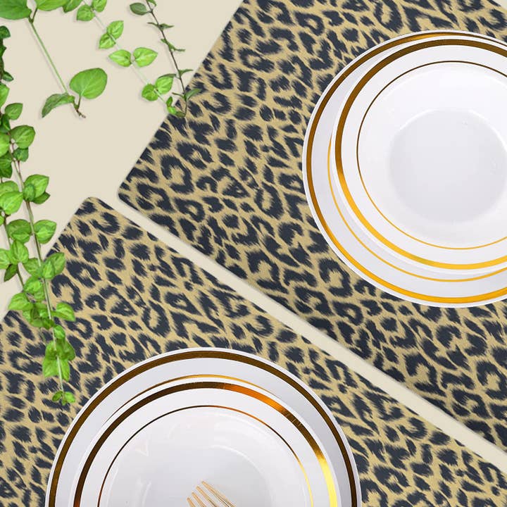Gold Black PVC Placemats - Set of 4 and 6 for wholesale on Faire4