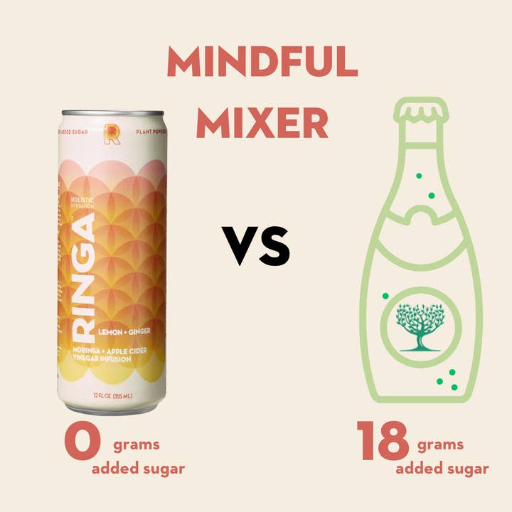 RINGA - Wholesale Flavored/Infused Water (Non-Carbonated) - RINGA LEMON + GINGER MORINGA & APPLE CIDER VINEGAR INFUSION6