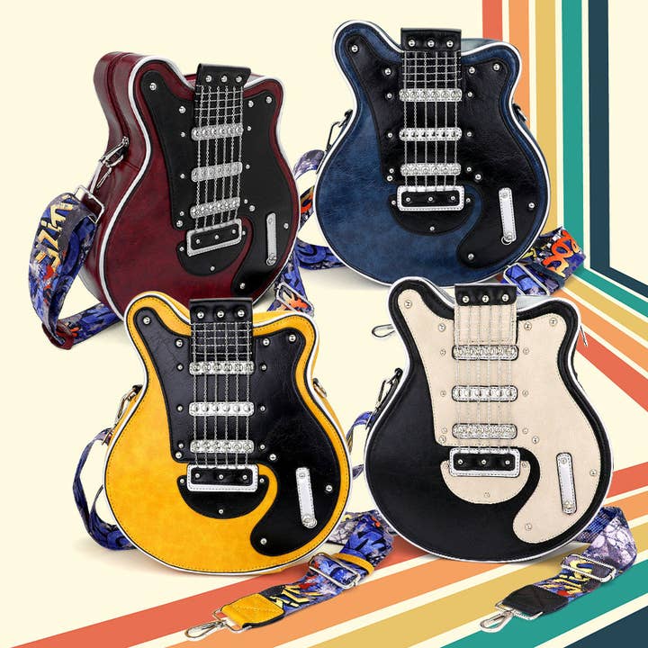 Sensibling Corp. - Wholesale Crossbody Bag - Women's - Electronic Guitar Shaped Crossbody Bag