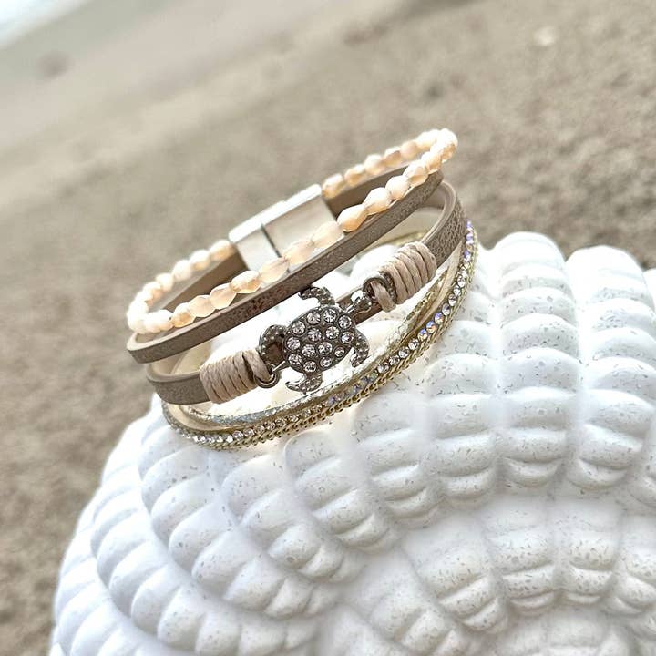 Turtle Multi Layered Magnetic Bracelet and other Purchase Wholesale turtle bracelet. Free Returns & Net 60 Terms on Faire trending on Faire.