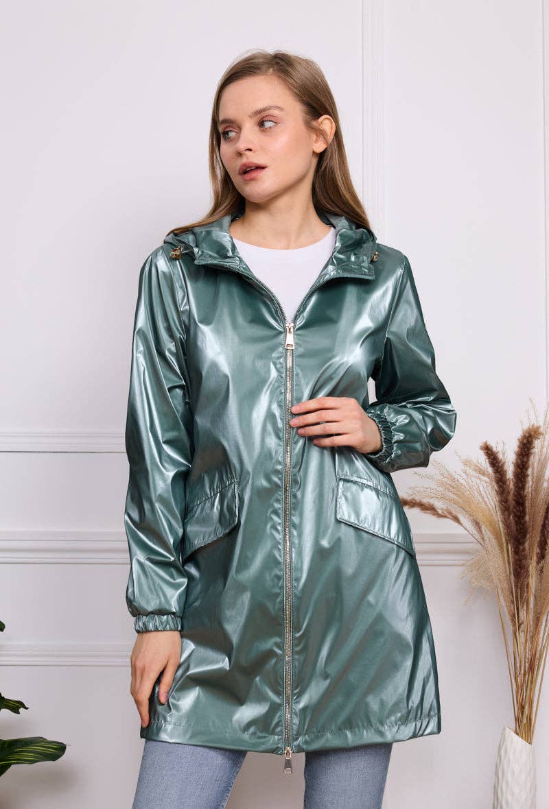 SOFTY - Vente Veste – femme - Blouson à capuche imperméable effet irisé S560215