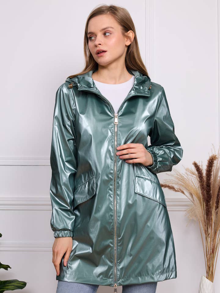 SOFTY - Vente Veste – femme - Blouson à capuche imperméable effet irisé S560215