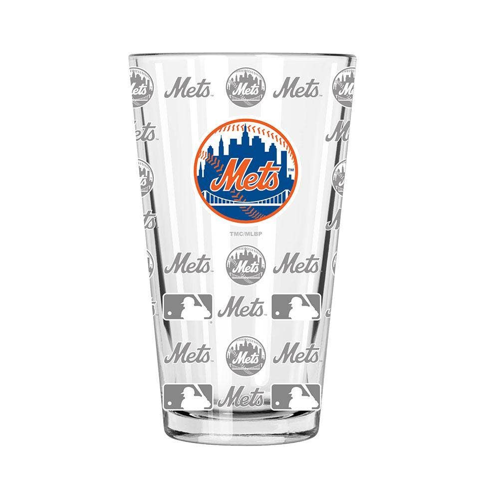 The Memory Company - Wholesale Drinking Glass/Cup - Sandblasted Pint, New York Mets