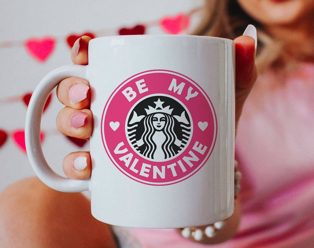 House Of Rodan – wholesale Kaffekoppar – Var Min Valentine Rosa Kaffelogga - Alla hjärtans dag Mugg