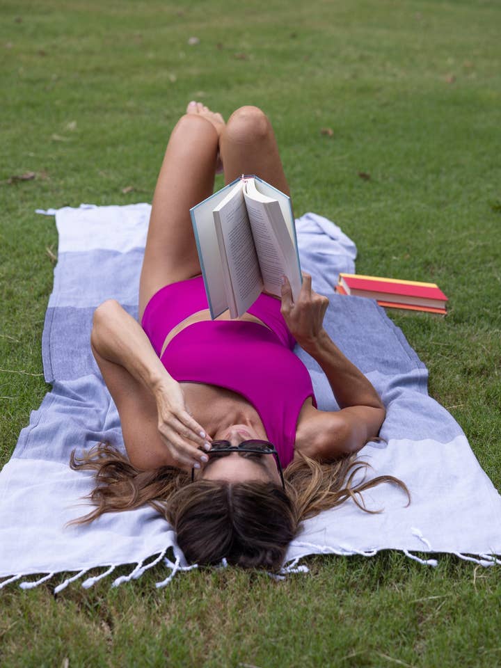 Block Party Turkish Towel for wholesale by Laura Templin Swimwear