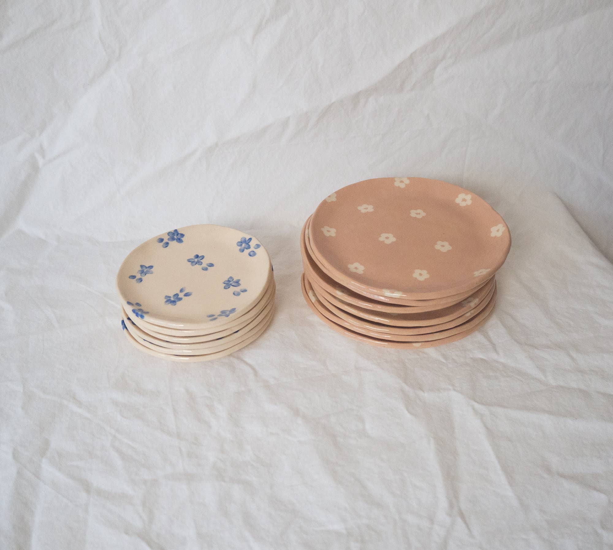 Erika Christine Ceramics - Wholesale Jewelry Dish - Blue Forget Me Not Ring Dish3