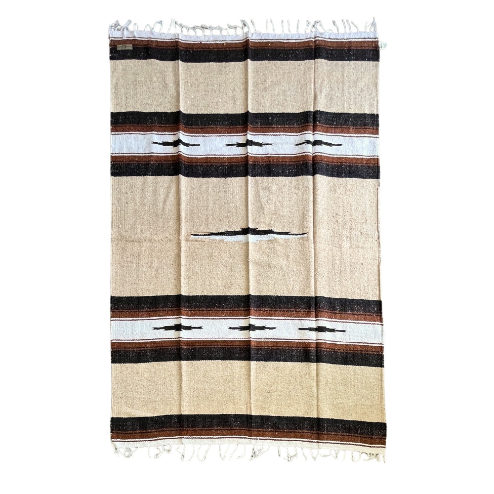 West Path - Vente Plaids - Couverture en diamant mexicain Sand & Stone kaki1