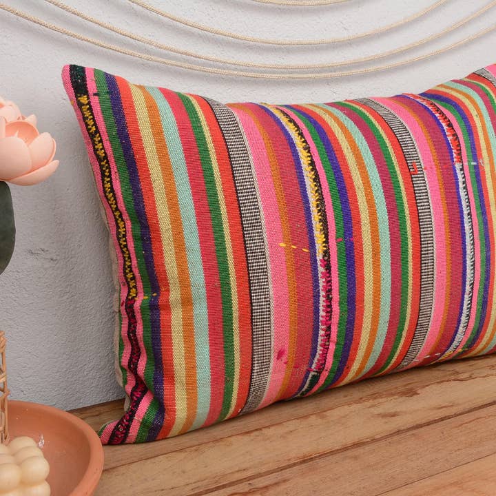 Cojín Vintage Kilim Patchwork Lumbar para Sofá para venta al por mayor de Kilim Pillow Decors