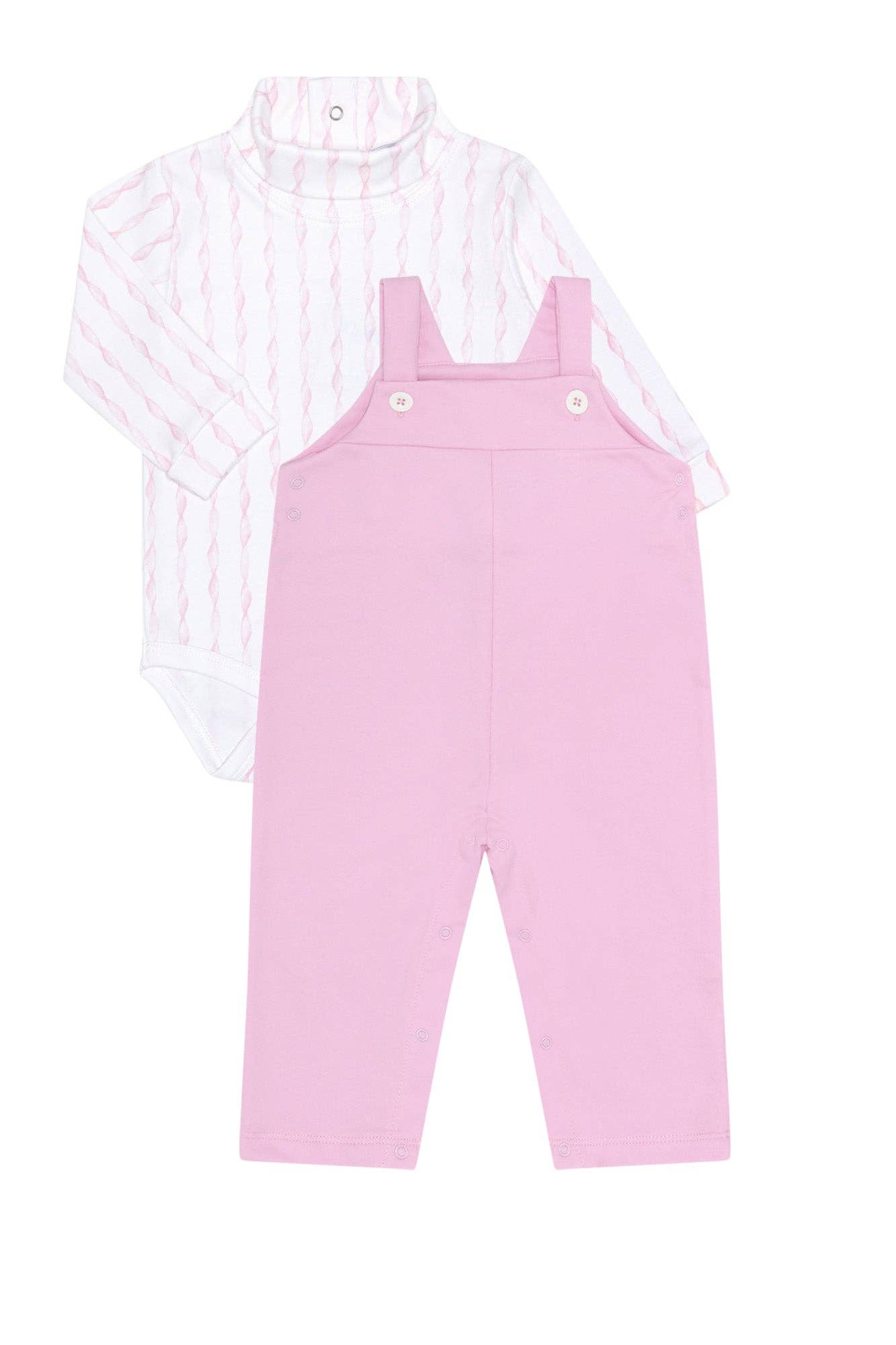 Nellapima - Wholesale Clothing Set - Baby - Pink Twirl Overall Set