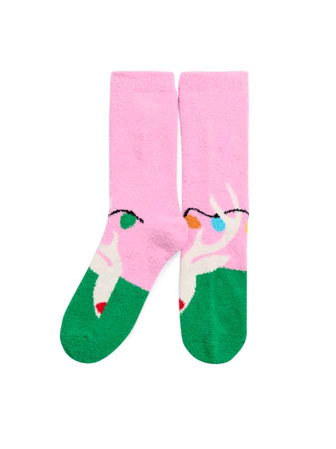 Shiraleah - Wholesale Socks - Women's - REINDEER SOCKS,PINK1
