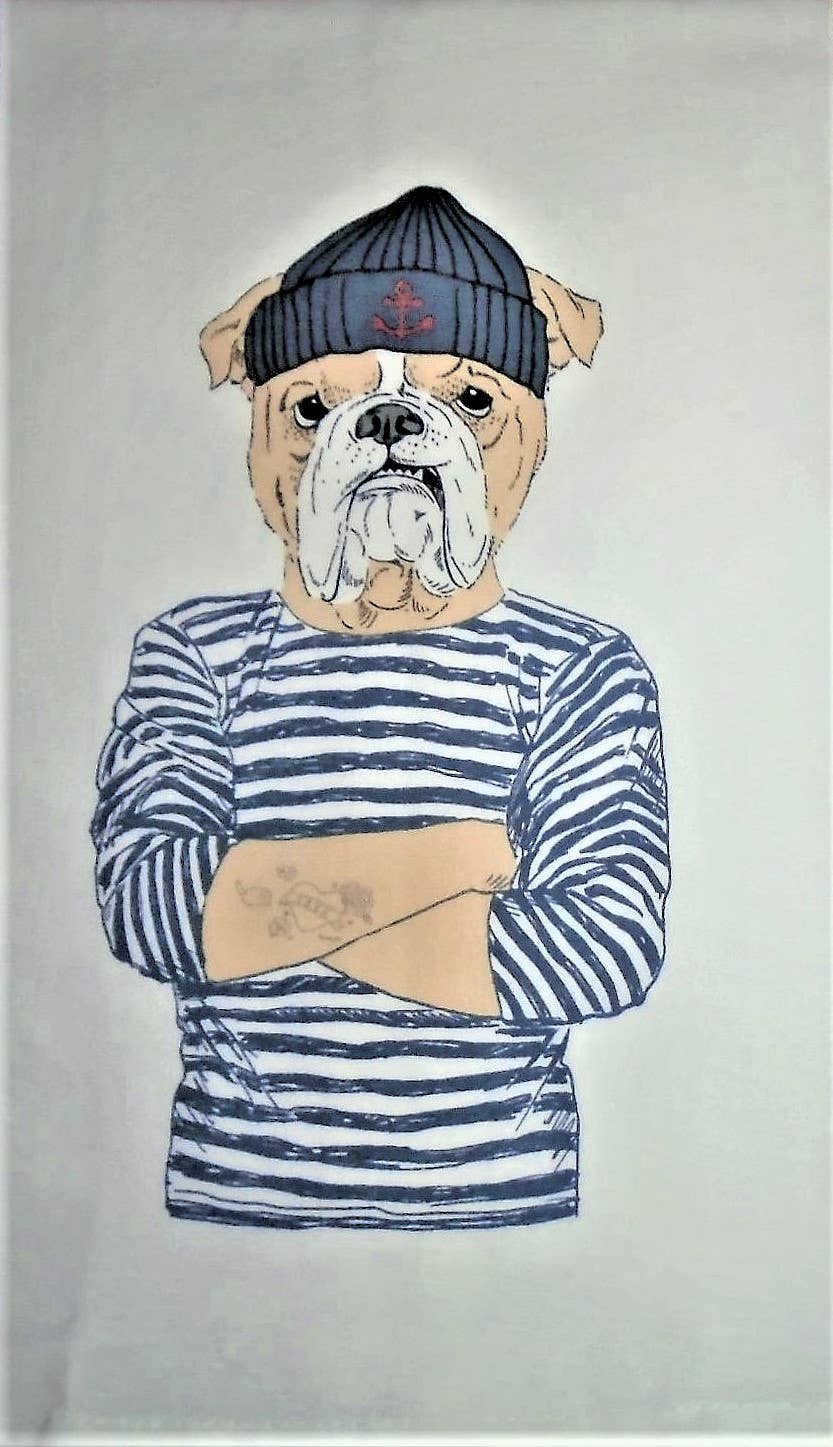 Ox Bow Decor - Wholesale Hand Towel - Nautical/ Boxer Sailor White Hand Towel1