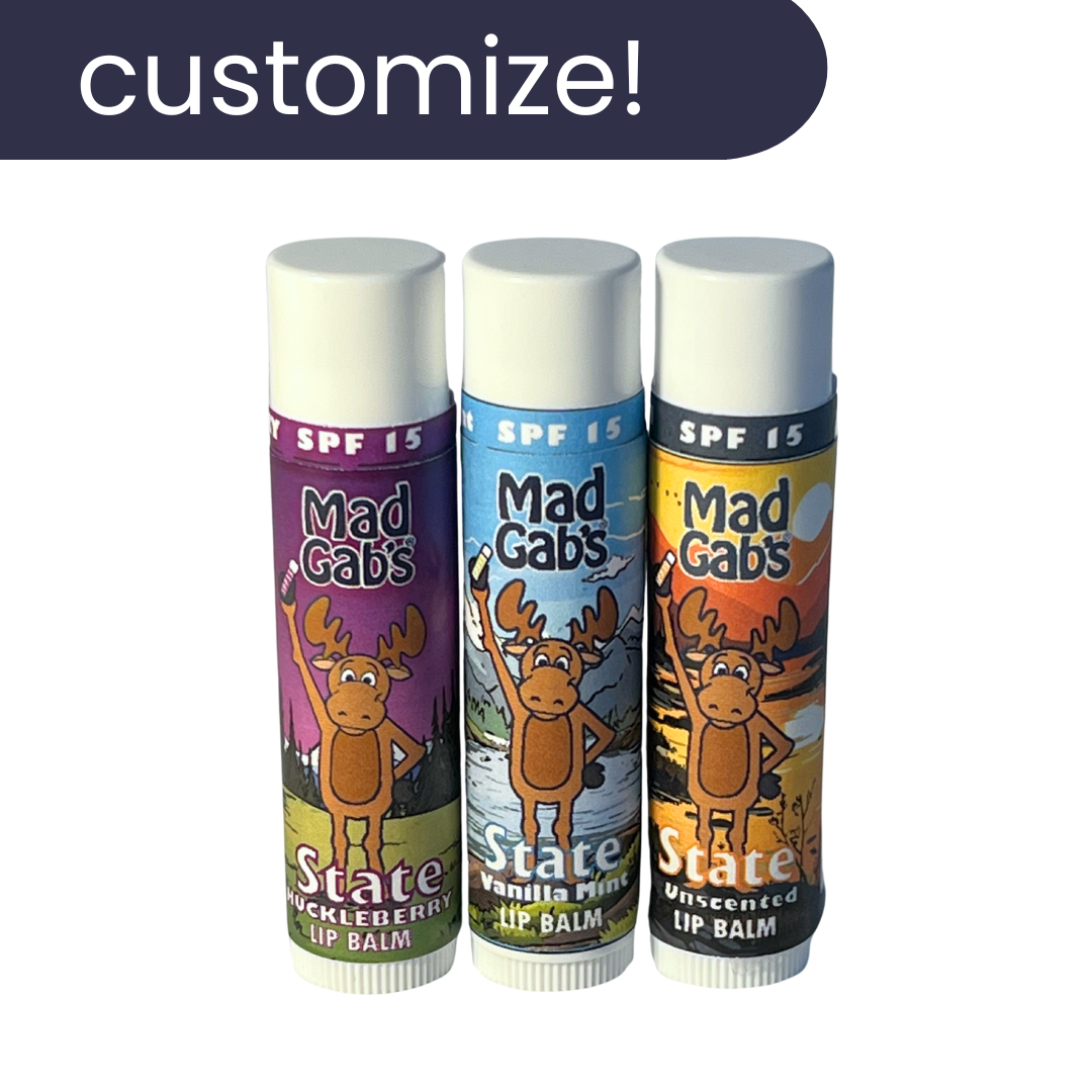 Mad Gab's - Wholesale Lip Balm - SPF 15 Custom Name-Drop Moose Lip Balm1