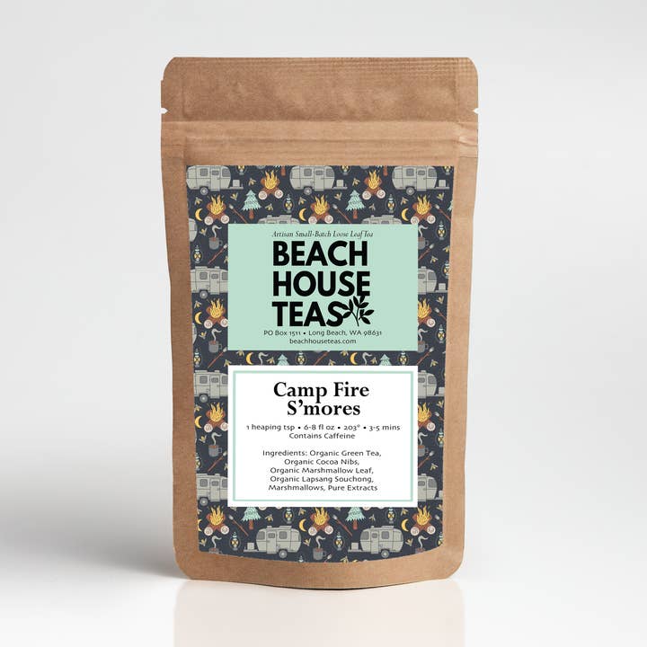 Camp Fire S'Mores Artisan Loose Leaf Tea for wholesale by Beach House Teas