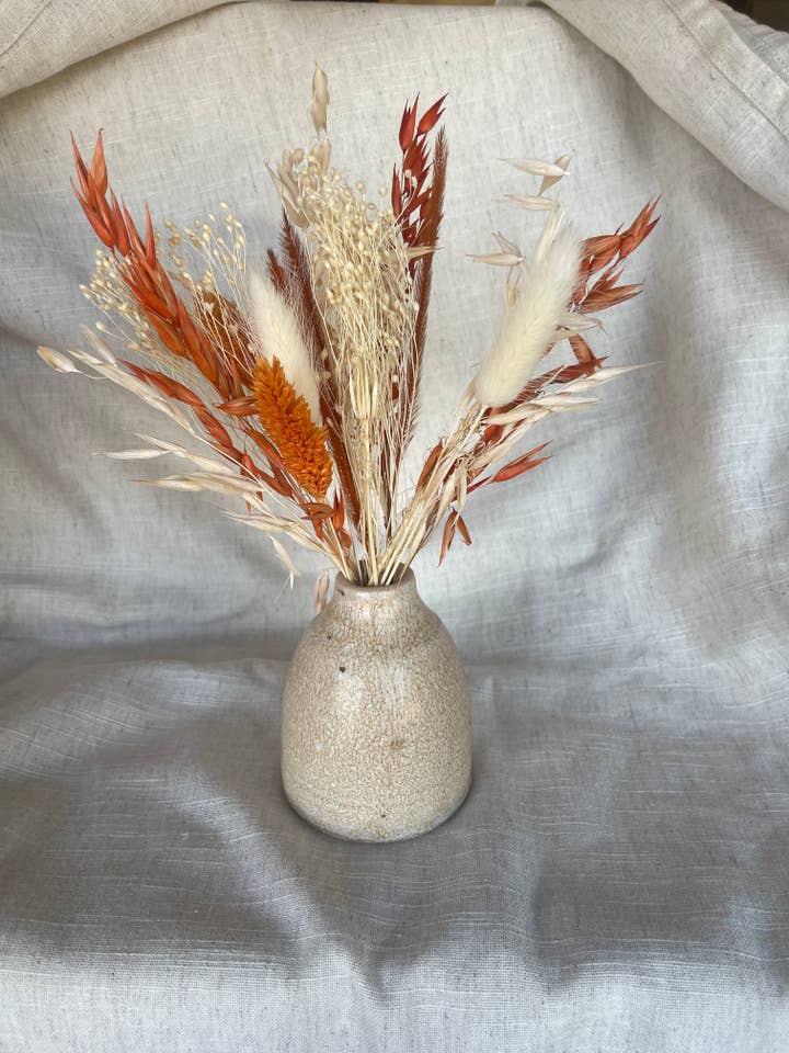 Cream Handmade Ceramic Bud Vase/Reed Diffuser for wholesale by Charlotte Manser Ceramics