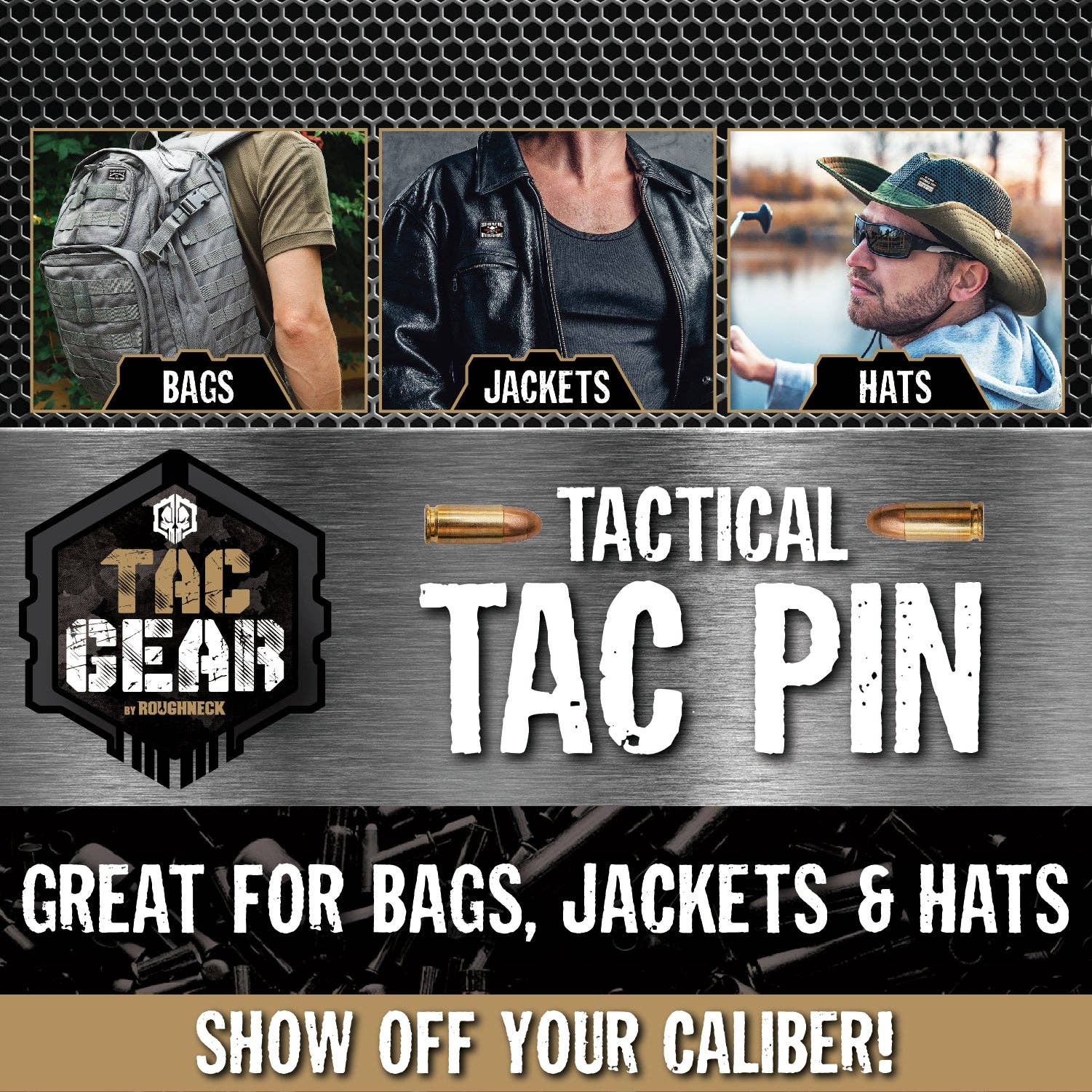Novelty Brands - Wholesale Retailer Display - Accessories - Tac Gear Enamel Tactical Pin Patriot Assortment - 24/Display2