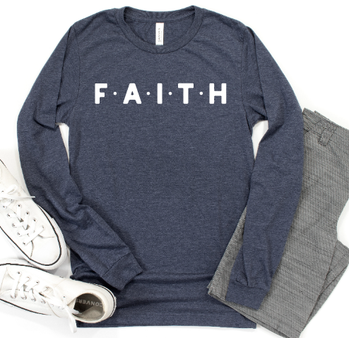 Tron Tron Graphic Wear - Vente T-shirt sérigraphié – femme - Tee à Manches Longues Faith #3186