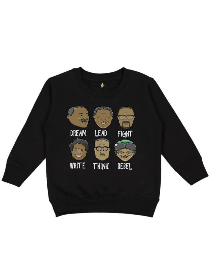 Kids Black History Month Sweatshirt for wholesale by Mackenzie Madison of Philadelphia