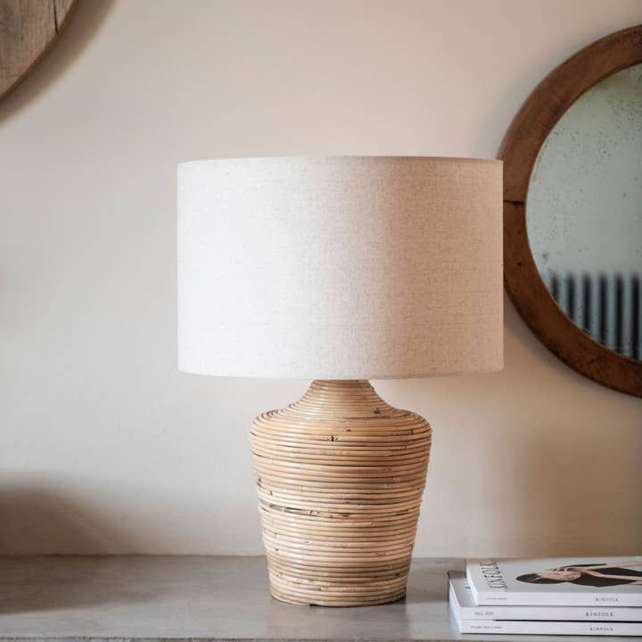 Andrea House - Wholesale Accent/Desk Lamp - Rustic natural fiber living room lamp