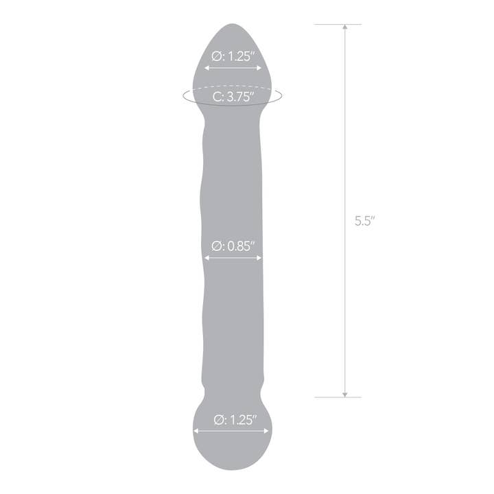 Lux Fetish Store – wholesale Sex toy – 6.5" Full Tip Textured Glass Dildo