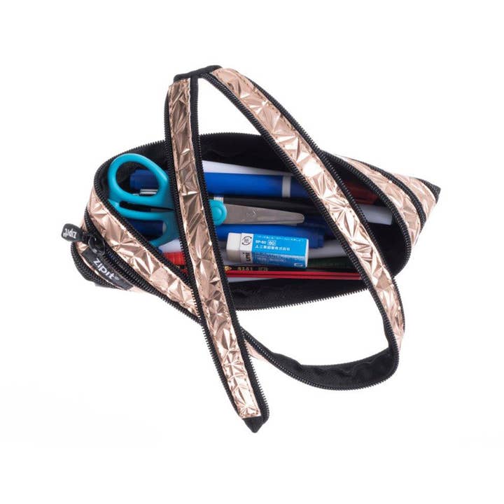 ZIPIT - Wholesale Pencil Case/Pouch - ZIPIT Metallic Pouch, Rosegold3