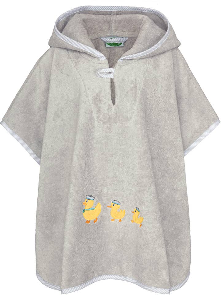 Badeponcho Premium Baumwolle, grau für den Großhandel von Smithy by Dagmar Nelk