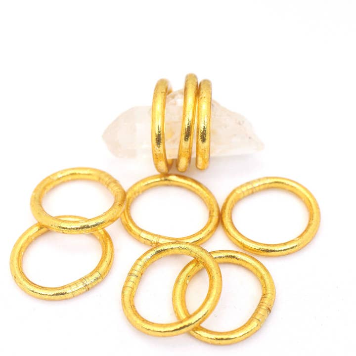 Woman Shops World - Vente Anneau/bague à empiler - Bagues de temple bouddhiste thaïlandaises simples, colorées, Kumlai20