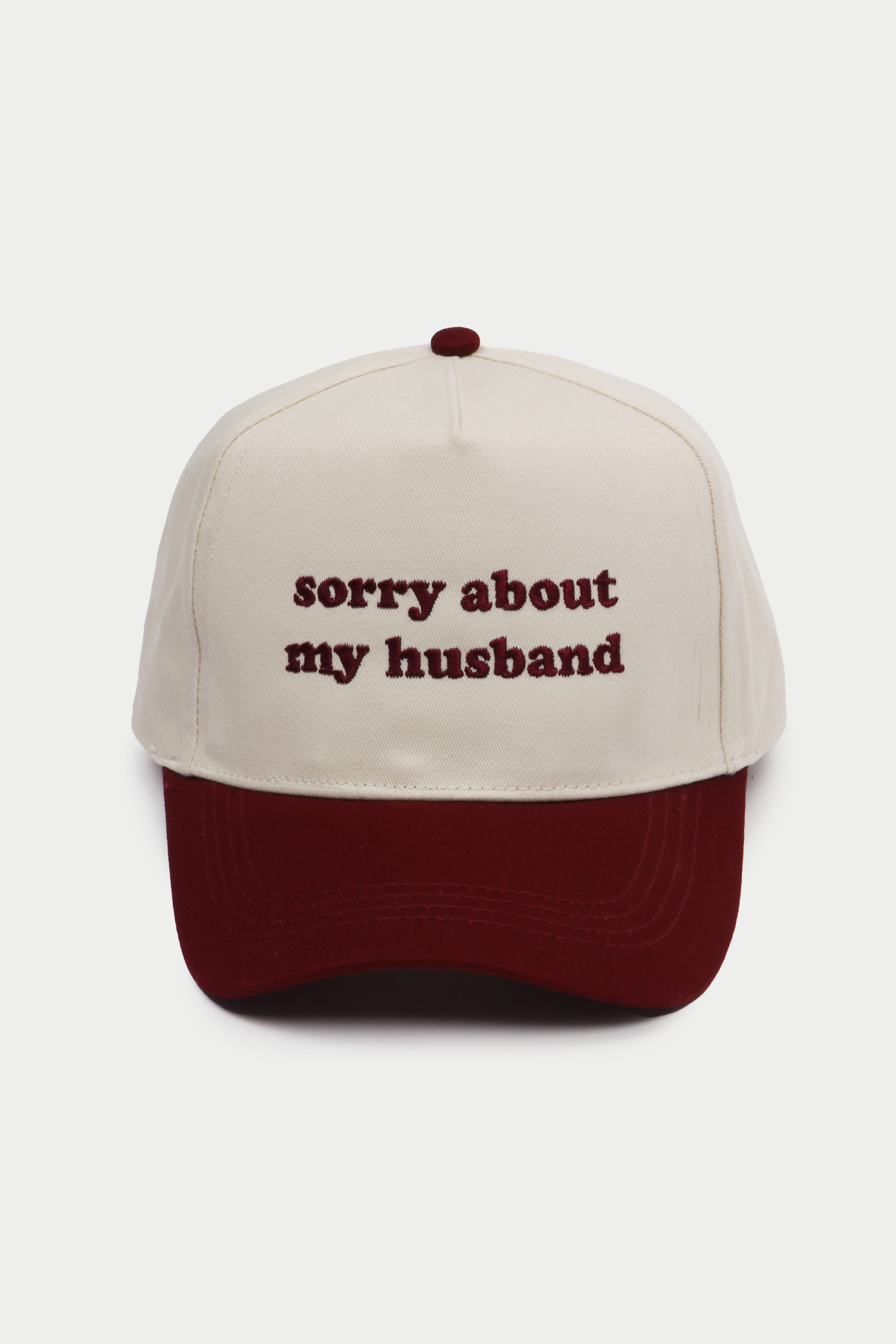 David And Young - Wholesale Baseball Cap - Unisex - Valentine SORRY ABOUT MY HUSBAND Two Tone Baseball Cap0