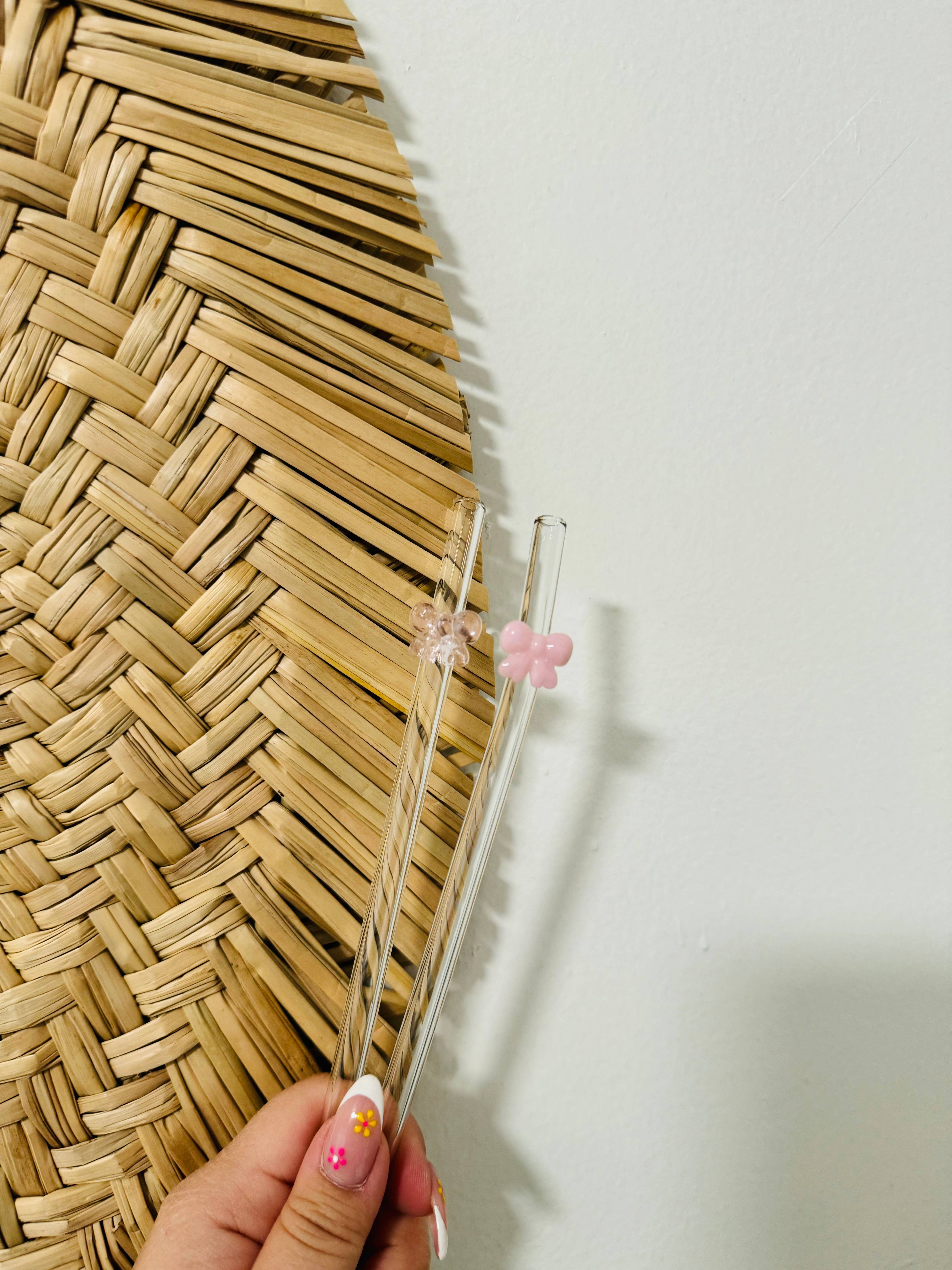 KuriArt Designs – Engroshandel Sugerør – Coquette glas-sugerør med sløjfe8