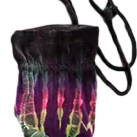 Tye Dye Velvet Bell Bag for wholesale by Gypsy Rose