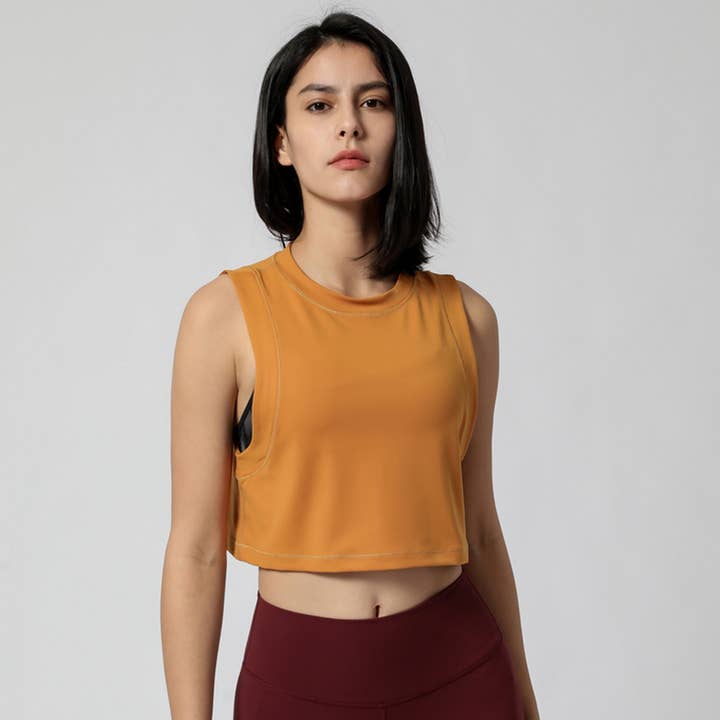 Sodalemon - Wholesale Athletic Top - Women's - Women Fitness Yoga Loose Elastic Sport Tank Top2