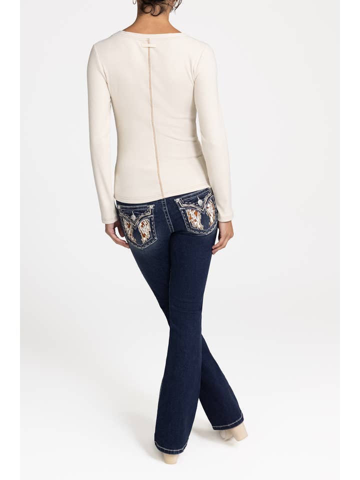 Miss Me - Wholesale Knit Top - Women's - MT3251L- LONG SLEEVE TOP1